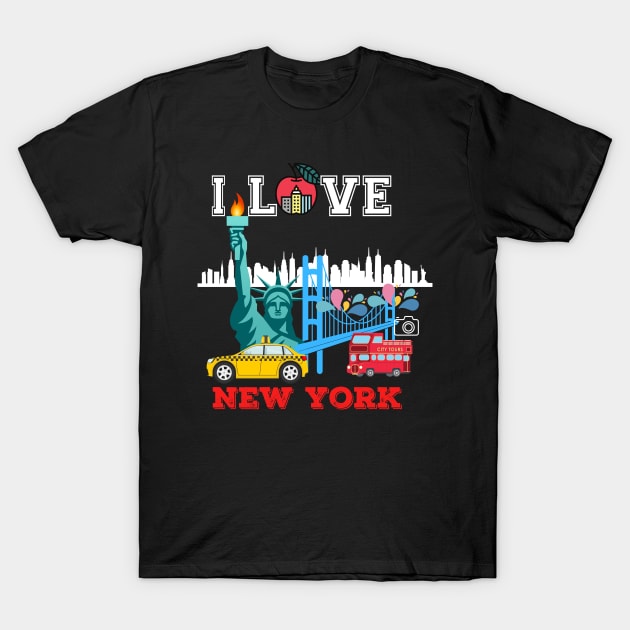 Big Apple Design T-Shirt by TASKARAINK